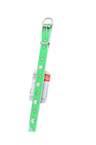 Glipet طوق مدعم باللؤلؤ الأخضر مقاس 2.5 × 50 سم