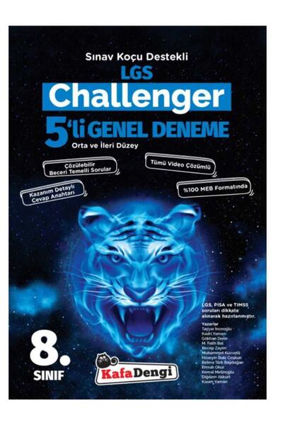 Kafa Dengi Yayınları Kafa Dengi 8. Sınıf Lgs Challenger 5 Li Genel Deneme Kafa Dengi Yayınları