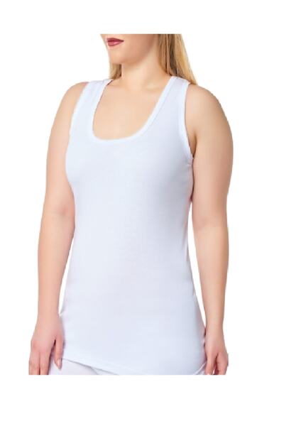 GÜMÜŞ Γυναικείο λευκό μπλουζάκι με ραβδώσεις 3 τεμαχίων 3087