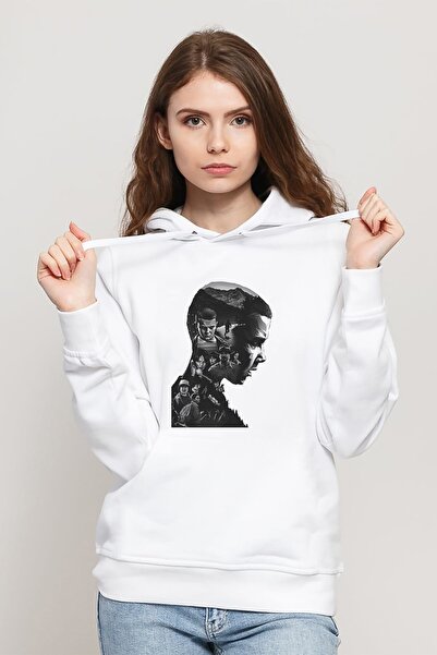 QIVI Stranger Things 11 Eleven Millie Bobby Štampano Bela Žena Pleteno Dukser...
