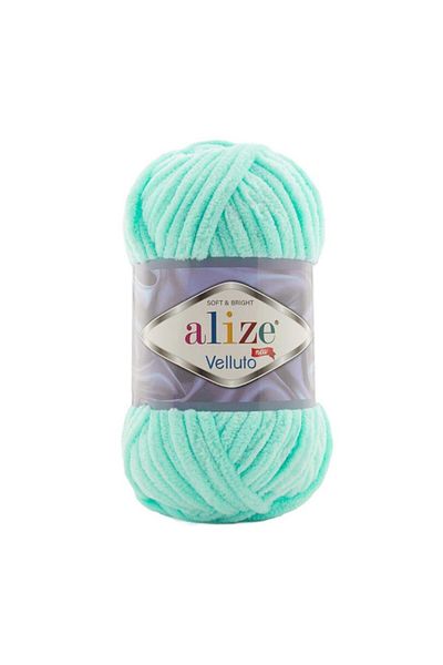 Alize 19 Light Mint - Velluto Velvet Πλεκτό Χειρός, Κωδικός Χρώματος Μαλλί Κλωστής
