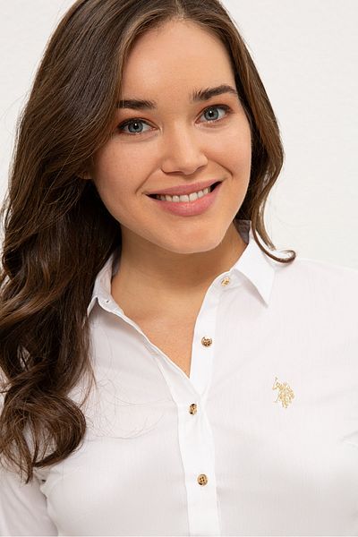 U.S. Polo Assn. Cămașă albă de damă