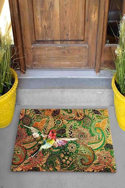 Evsebu Sinek Kuşu Dekoratif Kapı Önü Paspası