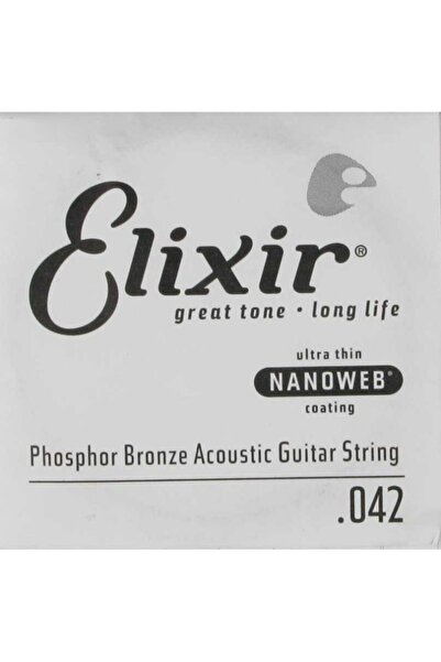 Elixir 14142 Nanoweb Phosphor Bronze Tek Akustik Gitar Teli (42)