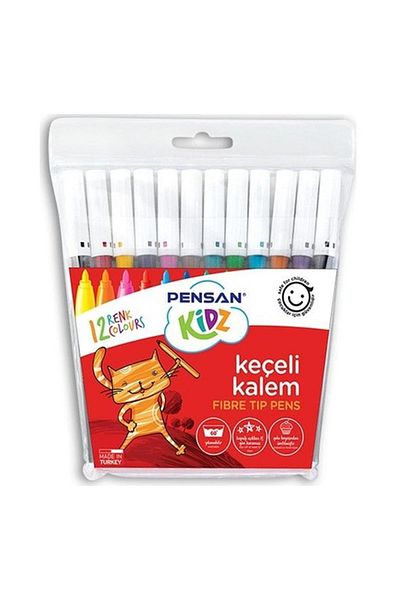 Pensan Kidz Felt Tip Pen 12 Colors