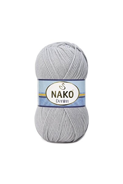 NAKO Denim 10070 Açık Gri Cotton El Örgü İpi 100 Gr.