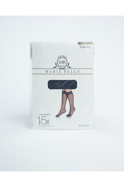 Marie Bella Черни чорапи за панталон от 3 части с дължина 15 до коляното