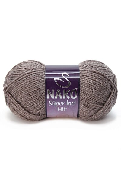 NAKO Süper Inci Hit 1367 Melanj Kahve El Örgü Ipliği