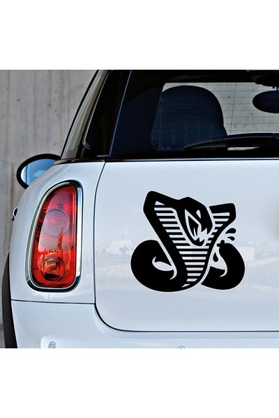 New Jargon Pasta autocolant Cobra Snake Animal pentru vehicul si perete 35cm - Negru