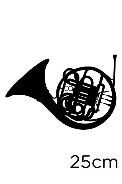 New Jargon Autocolant Detaliat Instrument Muzical Etichetă Lipire 25 Cm - Negru
