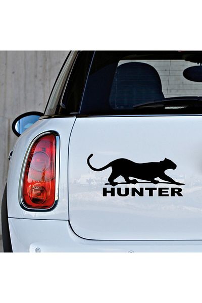 New Jargon Autocolant cu text și tigru Hunter negru Lipire 25 cm