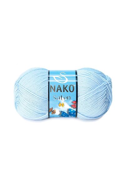 NAKO Satin 1820 Light Blue| Summer Hand Knitting Yarn