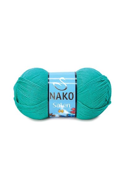 NAKO Satin 4240 Tile Green - Summer Hand Knitted Yarn