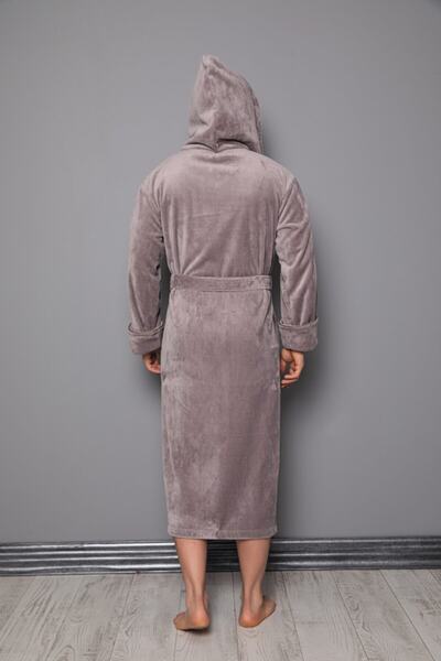 Nuşa Ανδρικό μπουρνούζι από βαμβακερό μπαμπού με μακριά κουκούλα