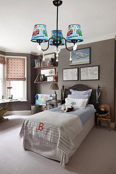 VENON Güven Avize Liya 3-Piece Glass Lampshade Children's Cars Chandelier