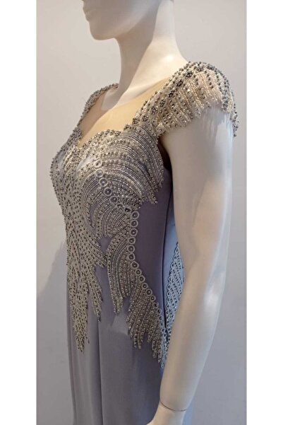 Saygın Kadın Taşlı Balık Kesim Abiye