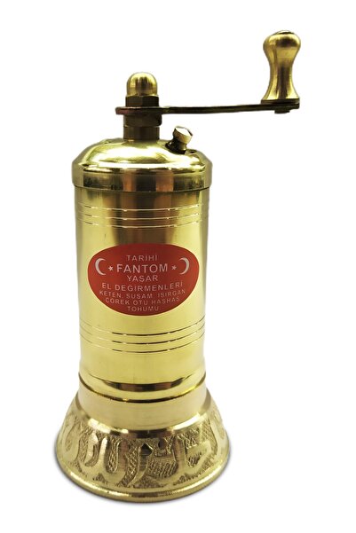 Fantom Sarı El Yapımı Pirinç Değirmen