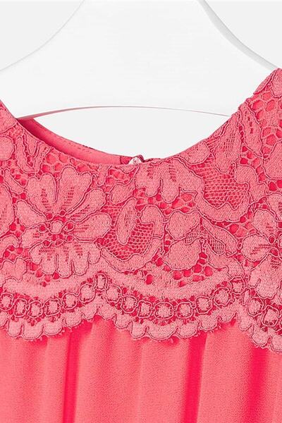 MAYORAL Girl's Lace Coral Jumpsuit