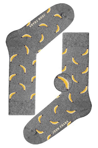 John Frank Erkek Fun Desenli Uzun Çorap