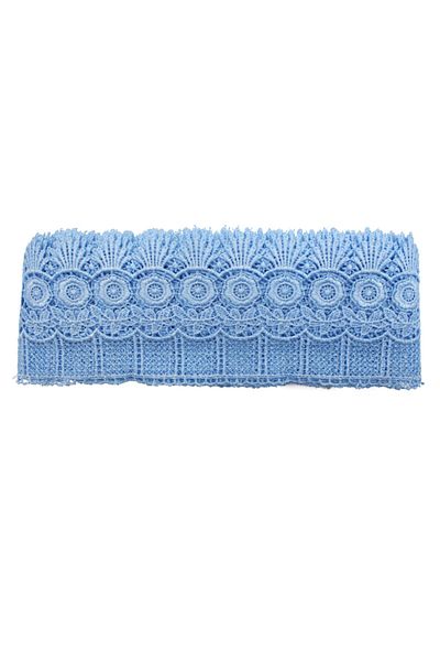 Lora Wedding Guipure de culoare albastră de 9 m