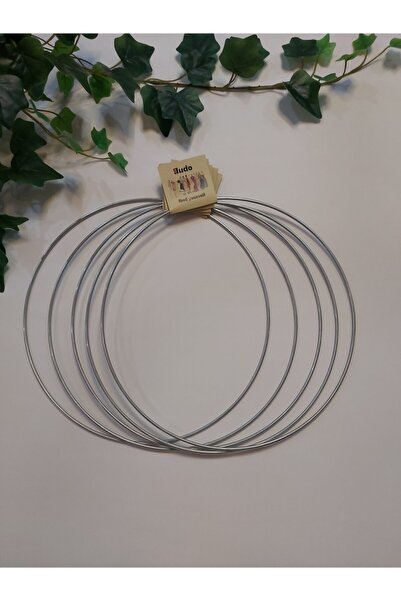 Enludo دائرة معدنية مكرامية 30 سم مجموعة من 5 قطع حلقة بكرة مجلفنة Dream Catcher