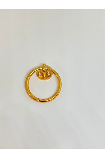İNTERİO Halka Sandalye Arkası Sarkaç 5 Adet Kulp Altın-gold 6 Cm Çapında