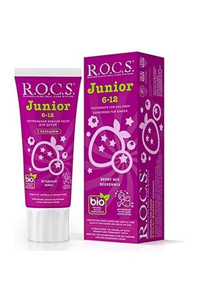 R.O.C.S. معجون أسنان روكس جونيور 6-12 سنة بطعم فواكه الغابة - 60 مل