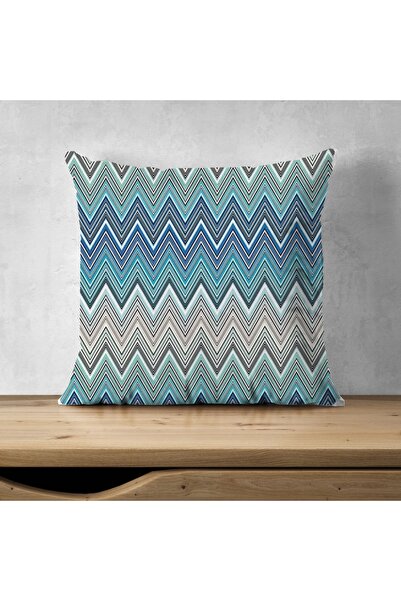 LadiesHome Husă decorativă pentru pernă, albastră, cu design special, imprima...