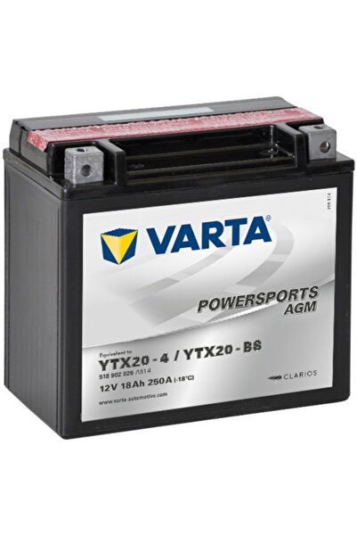 Varta Ytx20-bs 12 V 18 Ah Motosiklet - Jet Ski - Atv - Utv Aküsü