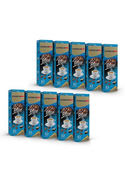 ESPRESSOMM Tchibo Cafissimo Blue Capsule Coffee - Non-cafe! (100 Pcs)
