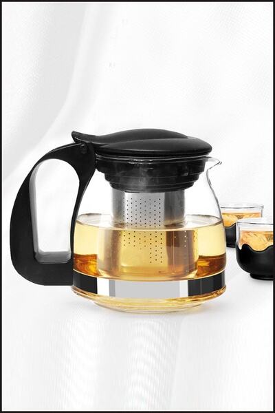 Genel Markalar 700ml-çelik Süzgeçli Cam Demlik