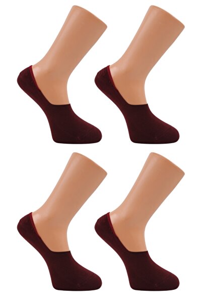 DAYCO Men's 4-Piece Bamboo Ballerina Socks / Claret Red