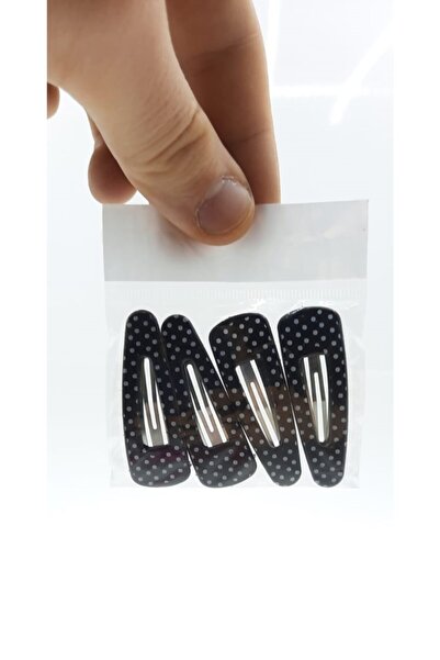 Merve Kırtasiye 4'lü Benekli Çıtçıt Toka, 4 Adet Benekli Yan Toka Seti