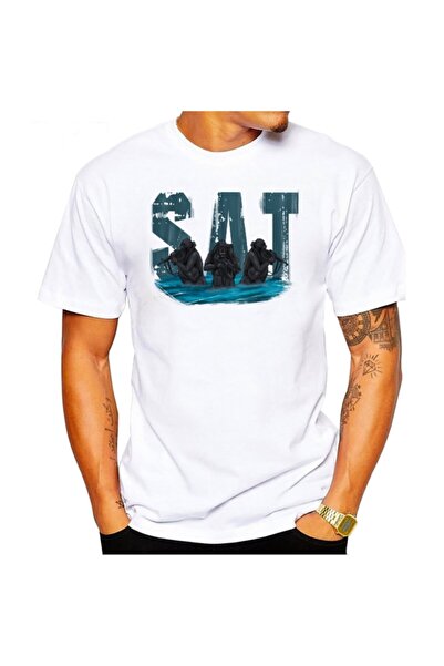 SCUBAPROMO Ανδρικό μπλουζάκι Sat White