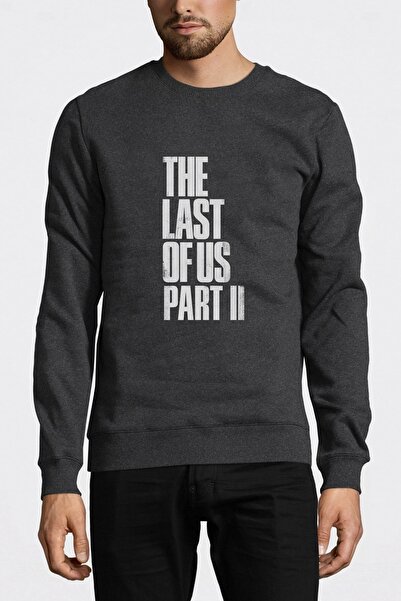 QIVI The Last Of Us Part 2 Printed Smoked Anthracite Men's Knitted Sweatshirt...
