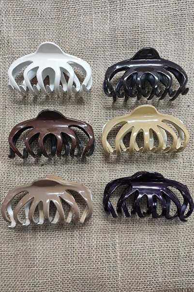 platin hediyelik 6 штук кавового кольору гребінець з застібкою для волосся дл...