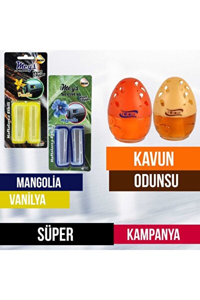 Meys Oto Petek Kalorifer Kokusu - 2paket + 2 Adet Kavanoz Koku