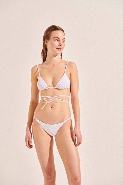 Beach&Beyond Kadın Beyaz Ipli Bikini Altı