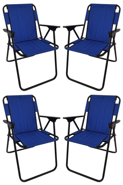 Mocca Style Mavi Plastik Kollu Sandalye 4lü