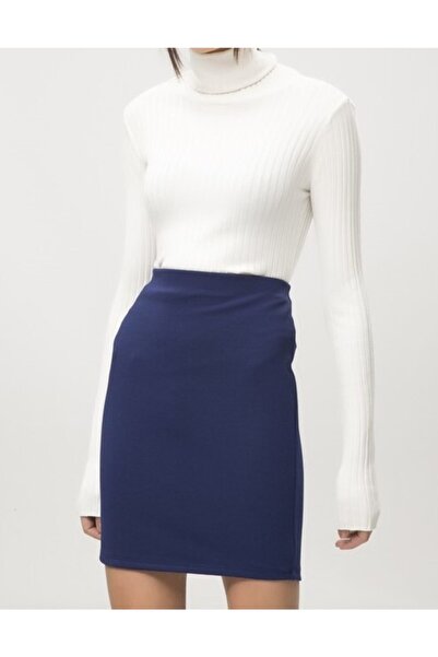 Moda Tekcan Laçivert Mini Etek
