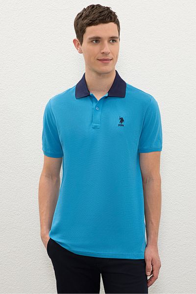 U.S. Polo Assn. Μπλε ανδρικό μπλουζάκι