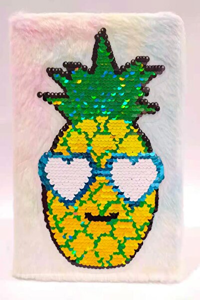 mrc Yaz Aşkı Ananas Tasarım Papirüs Yapraklı Pelüş Defter
