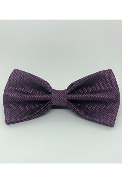 CRWAT ® Dark Plum (Cherry) / Woven Fabric Bow Tie - with Handkerchief