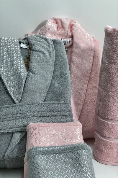 Özdilek Σετ μπουρνούζι Unisex Γκρι