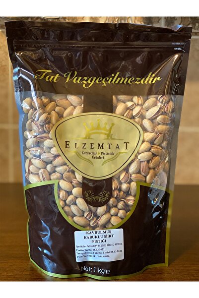ElzemTat Kuruyemiş Pastacılık Ana Çıtlak Kavrulmuş Siirt Fıstığı 1 Kg.