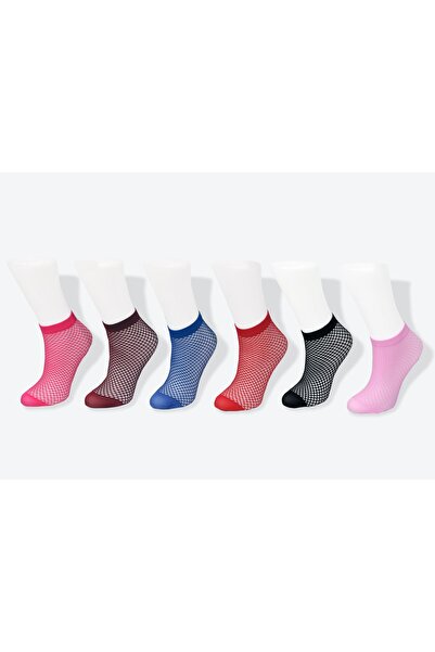 CUBBUX 6-Piece Women's 6 Different Color Mesh Summer Socks