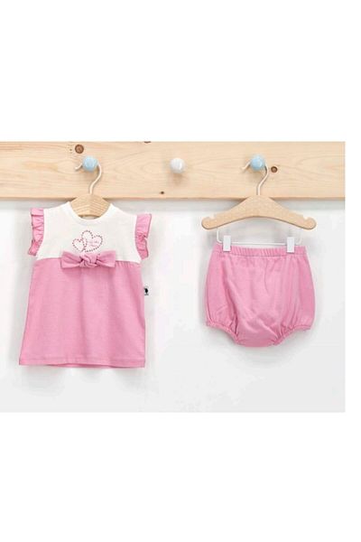 U.S. Polo Assn. Kids Baby Girl Ribbon Cream Dress Set of 2