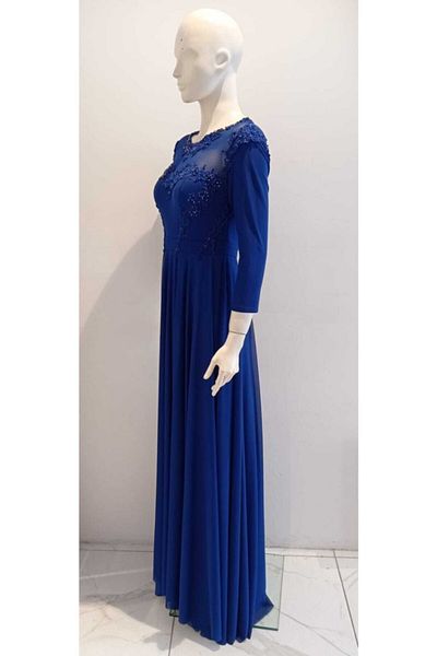 Saygın Rochie de seară cu tăietură evazată cu pietre pentru femei