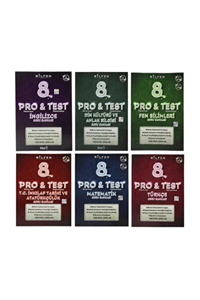 Bilfen Yayıncılık Bilfen Yayınları Bilfen 8. Sınıf Pro & Test Soru Bankası Seti 6 Kitap