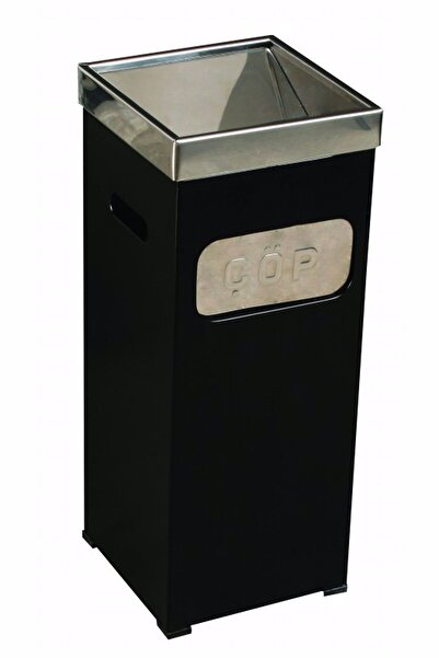 KG-GOLDPAPER Kare Paslanmaz Küllüklü Boyalı Çöp Kovası Sn 301